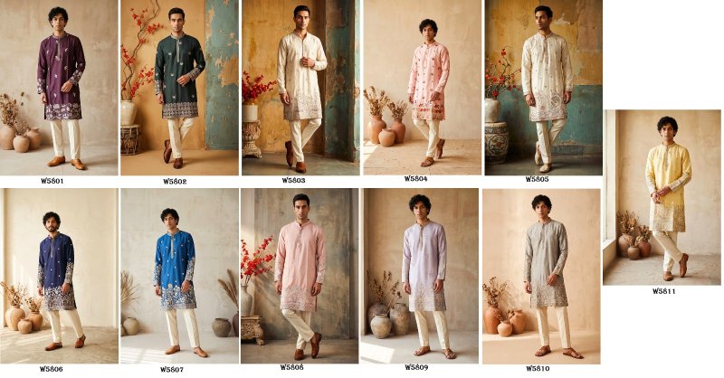 Outluk Wedding Vol 58 Silk Mens Kurta With Pajama 